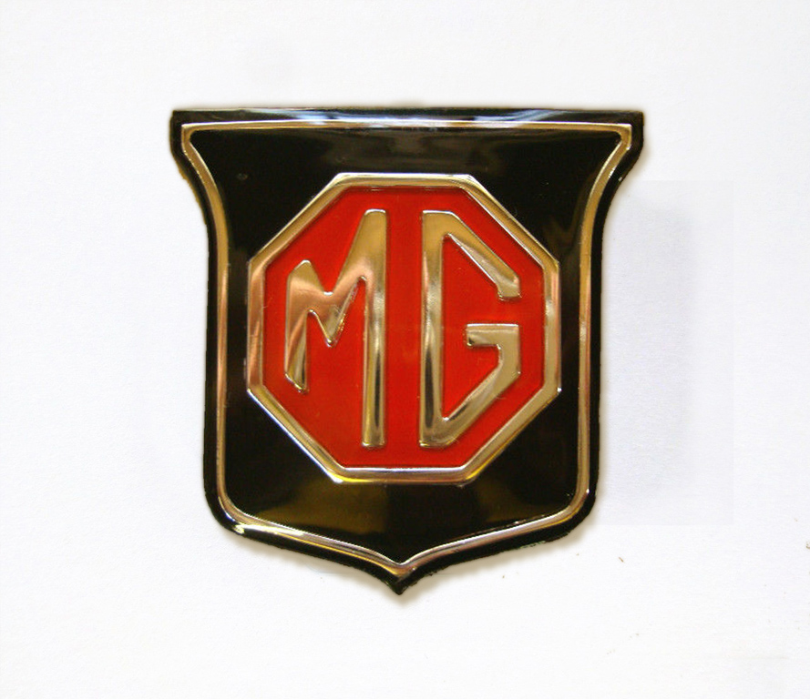 MGB/ Midget Front Grille Badge - red & black