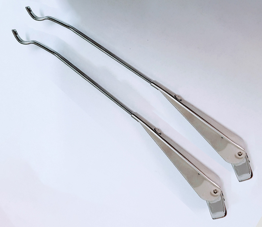 Midget Spoon Fitting Stainless Steel Wiper Arms (pair)