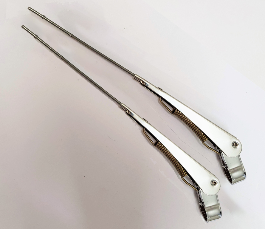 MG Midget Stainless Steel Wiper Arms (Pair) (Straight Fitting)