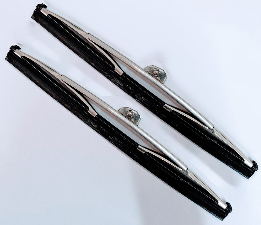 Midget 9" Stainless Steel Wiper Blades (Pair) (Spoon Fitting)
