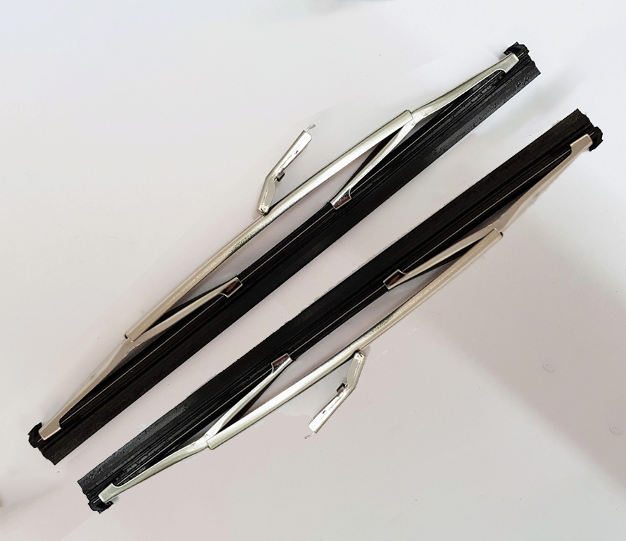 MG Midget 9" Stainless Steel Wiper Blades (Pair) (Straight Fitting)