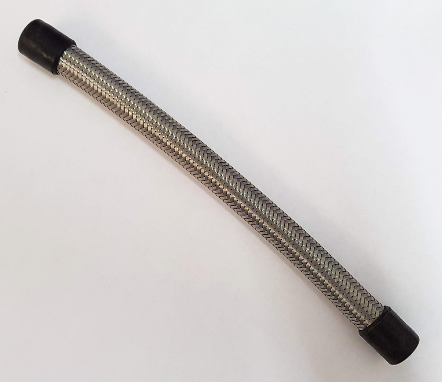 Braided Fuel Hose - 7-1/2" long - 1/4" Diameter