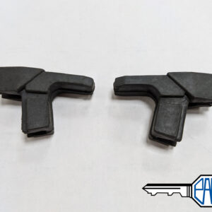 MGB Quarterlight Stop Rubber Block Set (AHA9986 x 2) (Stainless Steel Q/L)