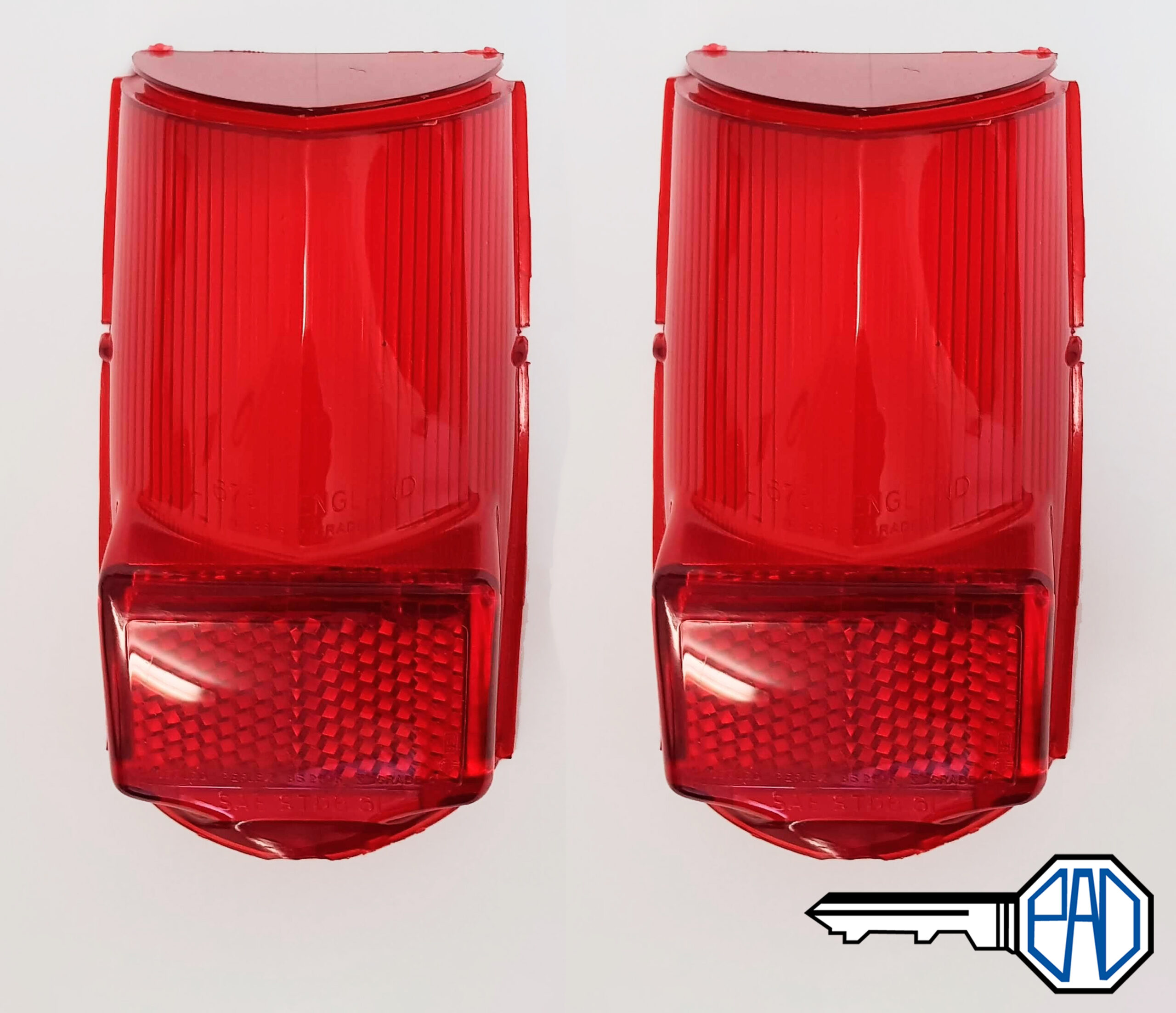 MGB, MGB GT, Midget Rear Brake Lamp Lenses (pair) (early type) - 57H5357P