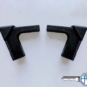 MGB/ MGB GT Quarterlight Stop/ Rubber Block Set - 17H2530 (Chrome Q/L)