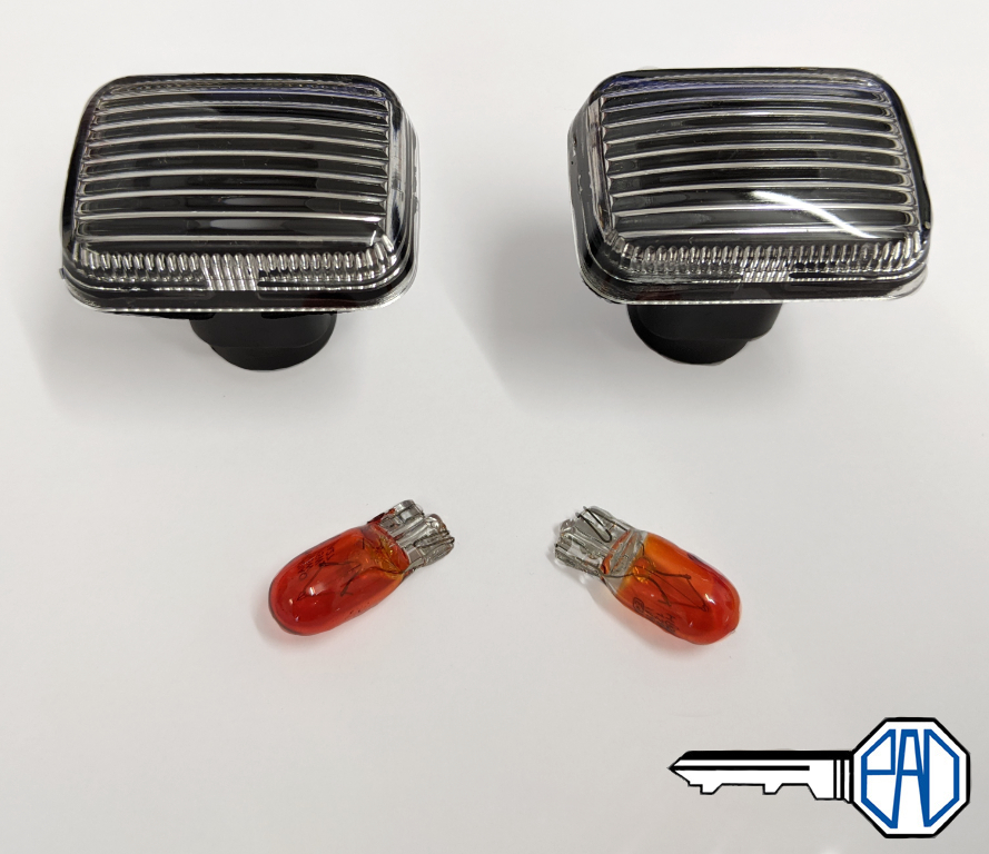 MGF/ TF/ ZR Clear Side Indicator / Sidemarker Set w/ Bulbs - AHU2592