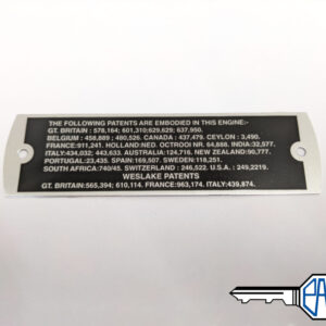 MGB/ MGB GT Weslake Patents Rocker Cover Plate - LMG1034/ LMG1029