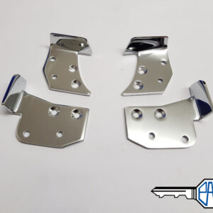 MGB Roadster Chrome Plated Door Capping End Set - AHH6422K